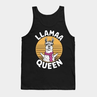 Llama Drama Queen Funny Llama posing shirt Tank Top
